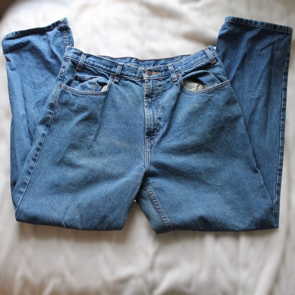 Kirkland Jeans 100% Cotton Relaxed Fit 38x32 Medium Wash Men's Jeans